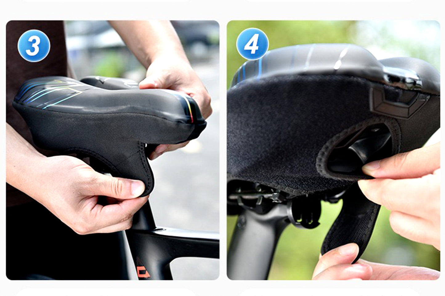 Maastopyörän Comfort-istuimen suojus